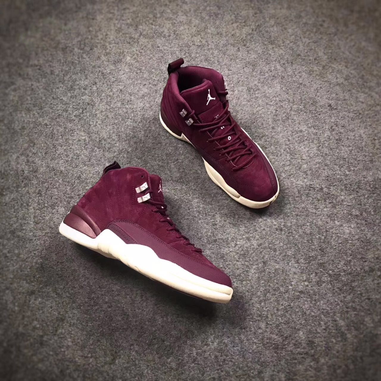 Air Jordan 12 Bordeaux Wine Red Shoes - Click Image to Close